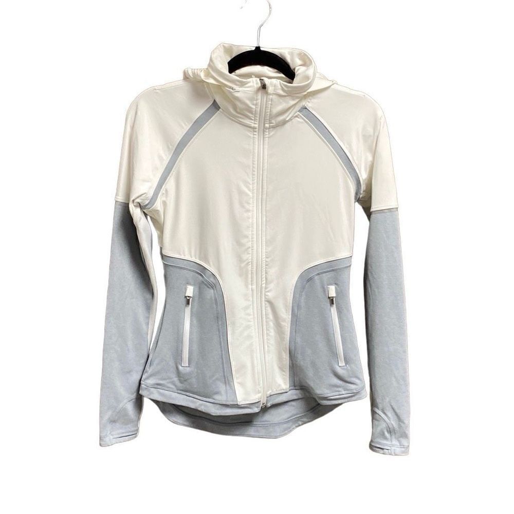 Athleta Women’s Gray & White Jump Step Jacket Size XXS NEW